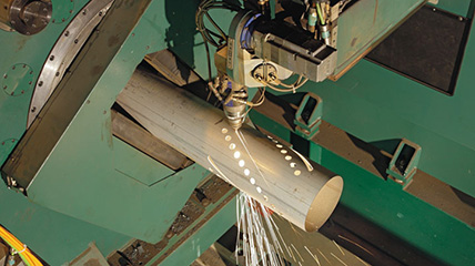 Laser cutting of pipes