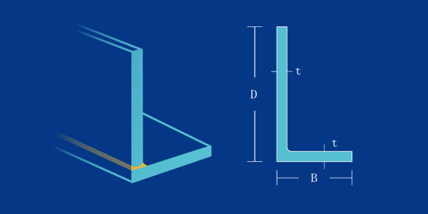 American Unequal Angles steel sections